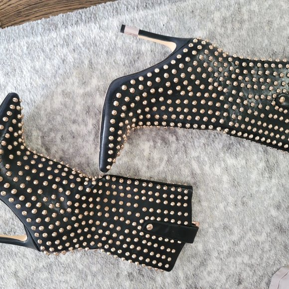 Black Spiked Booties - Picture 3 of 5